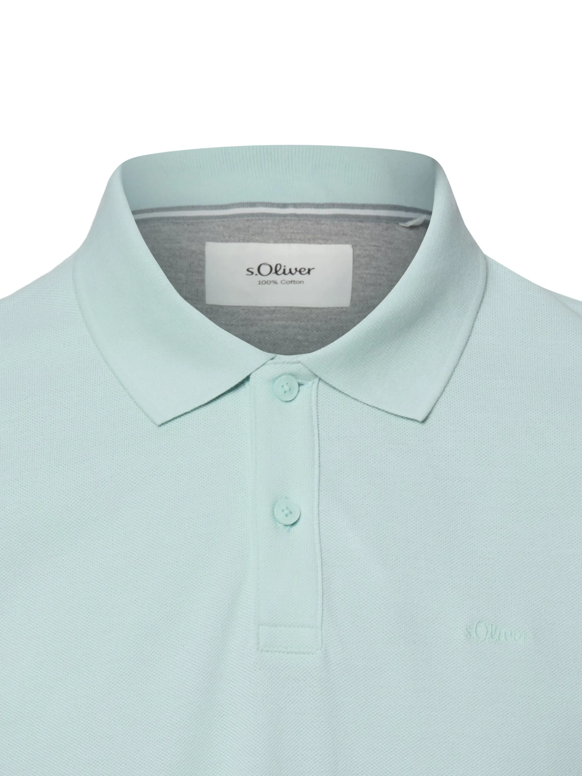 s.Oliver Herren Poloshirt in mint - Ärmel: kurzarm