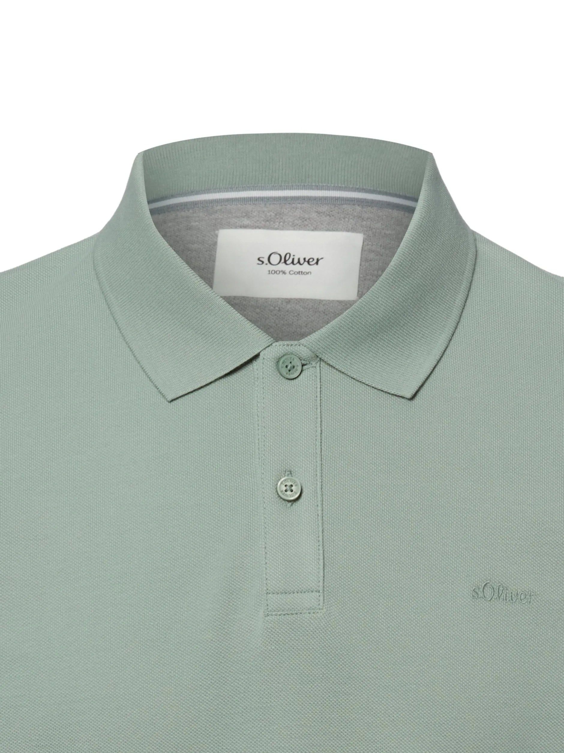 s.Oliver Herren Poloshirt in schilf - Ärmel: kurzarm