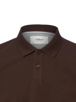 s.Oliver Herren Poloshirt in schoko - Ärmel: kurzarm