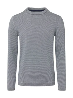 s.Oliver Herren Pullover in marine weiß - Ärmel: langarm