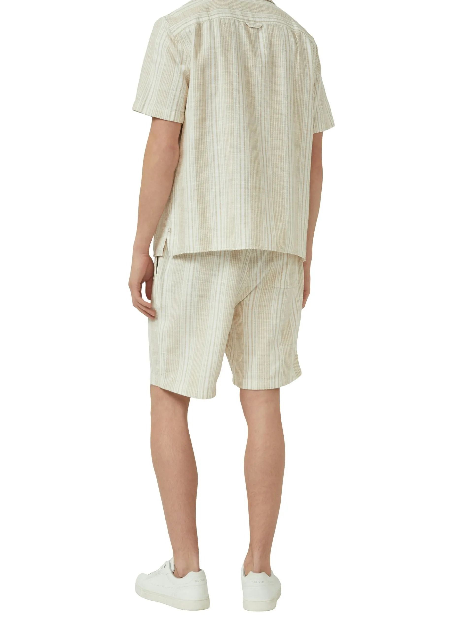 s.Oliver Herren Shorts in ecru beige - Länge: kurz