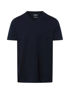 s.Oliver Herren T-Shirt in marine - Ärmel: kurzarm