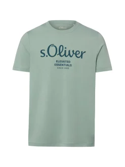 s.Oliver Herren T-Shirt in mint - Ausschnitt: Rundhals