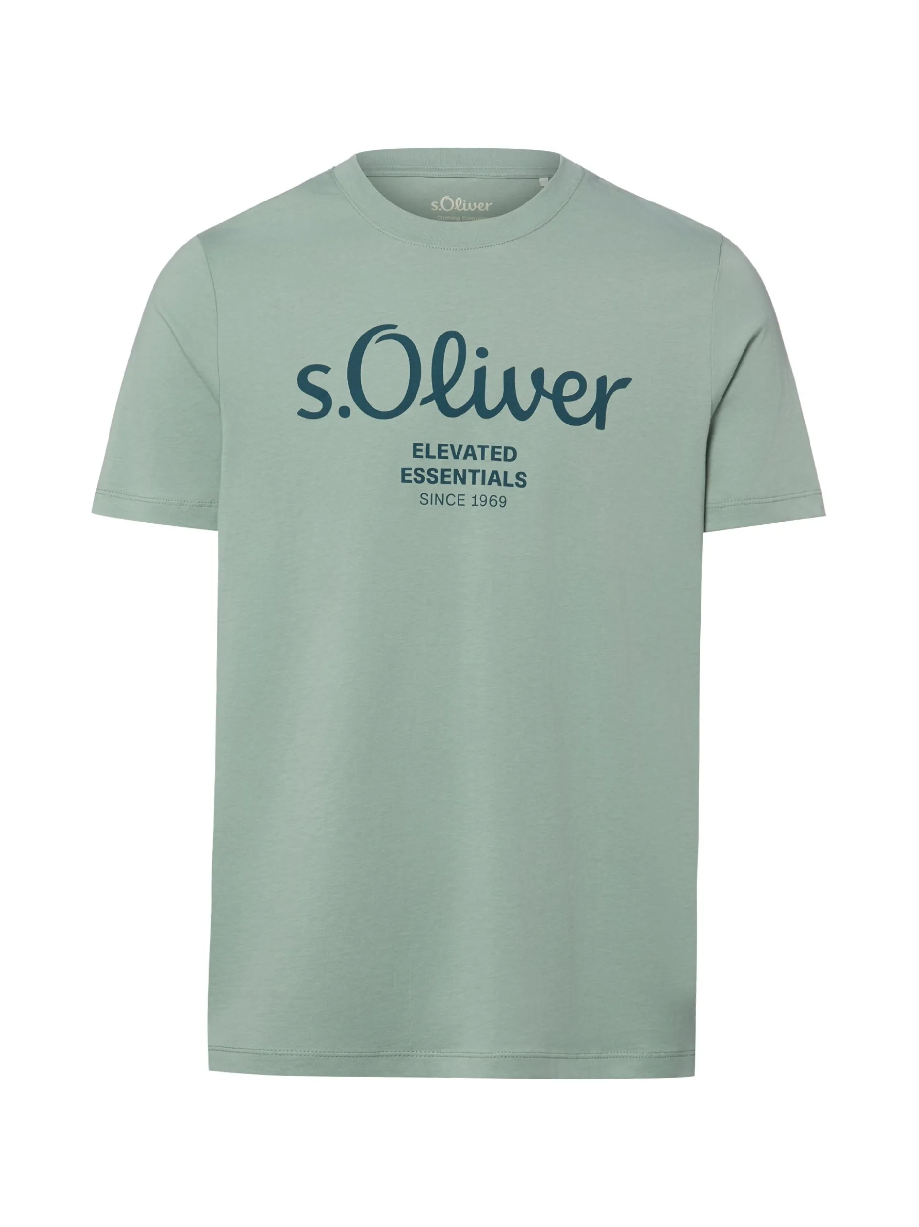 s.Oliver Herren T-Shirt in mint - Ausschnitt: Rundhals