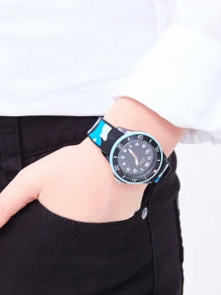 s.Oliver Jungen Armbanduhr - Camouflage in blau