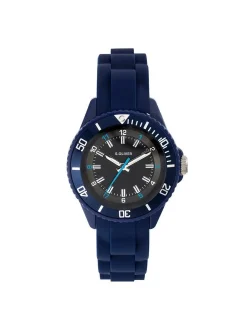 s.Oliver Jungen Armbanduhr - mit coolen Neon Details in blau