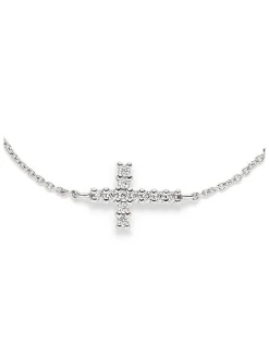 s.Oliver Mädchen Armband - Cross in silber
