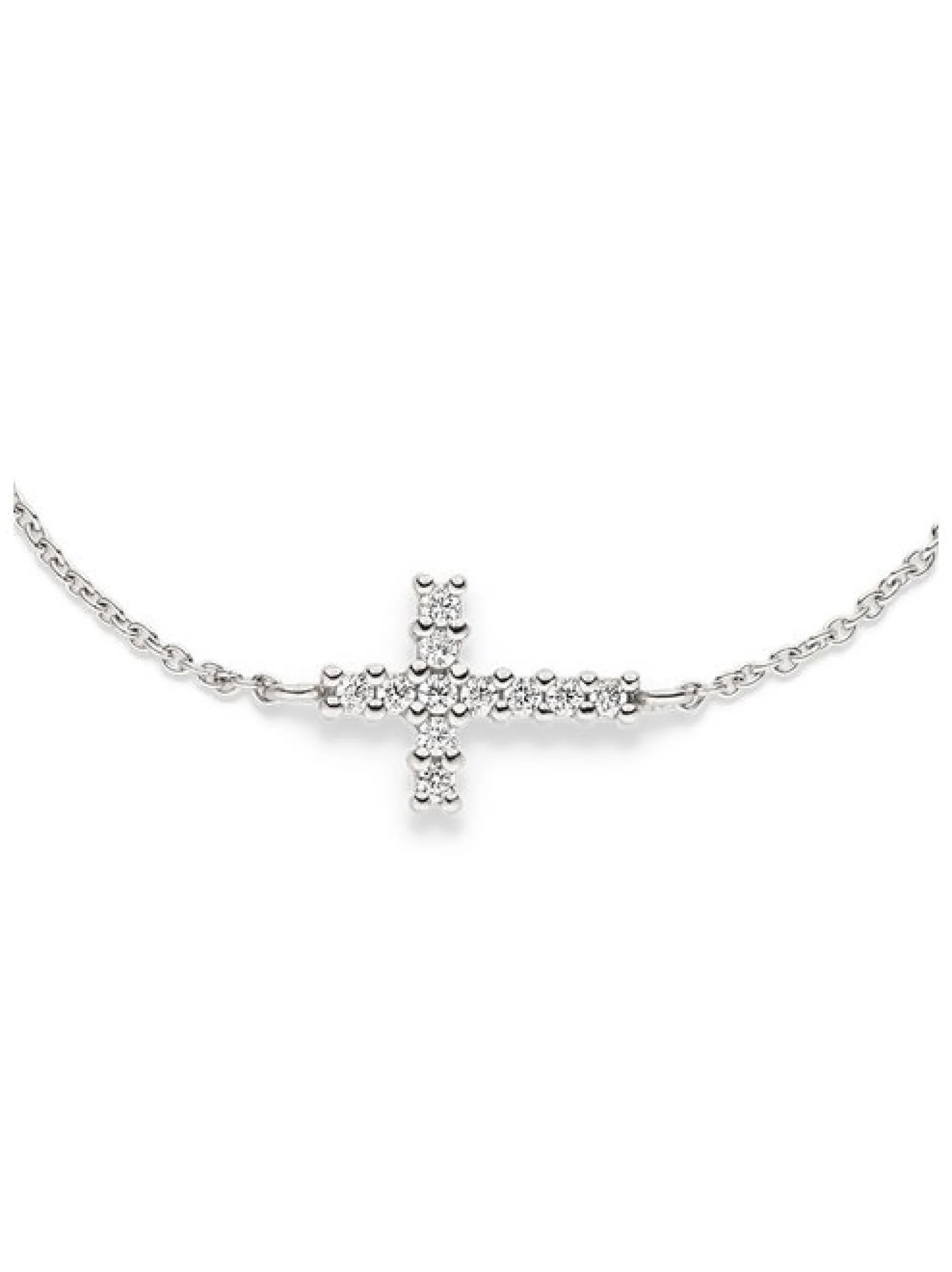 s.Oliver Mädchen Armband - Cross in silber