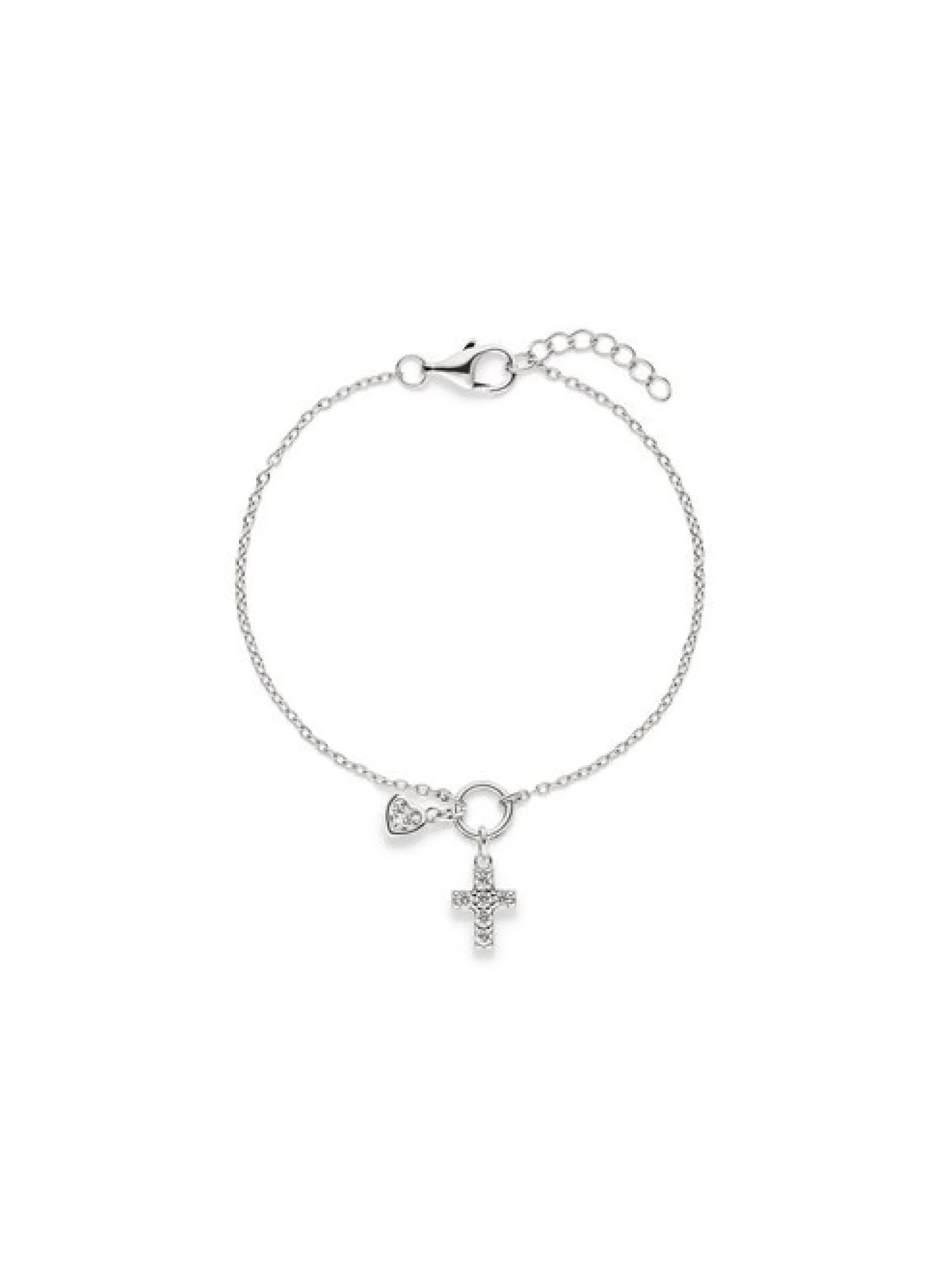 s.Oliver Mädchen Armband - Cross in silber