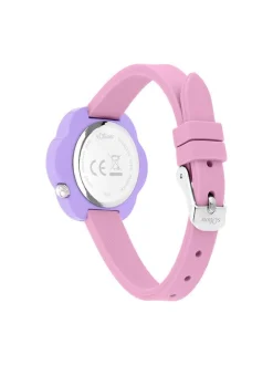 s.Oliver Mädchen Armbanduhr - Flower Power in rosa