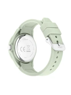 s.Oliver Mädchen Armbanduhr - Lovely Time in grün