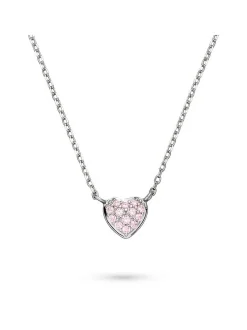 s.Oliver Mädchen Halskette - Heart in silber rosa