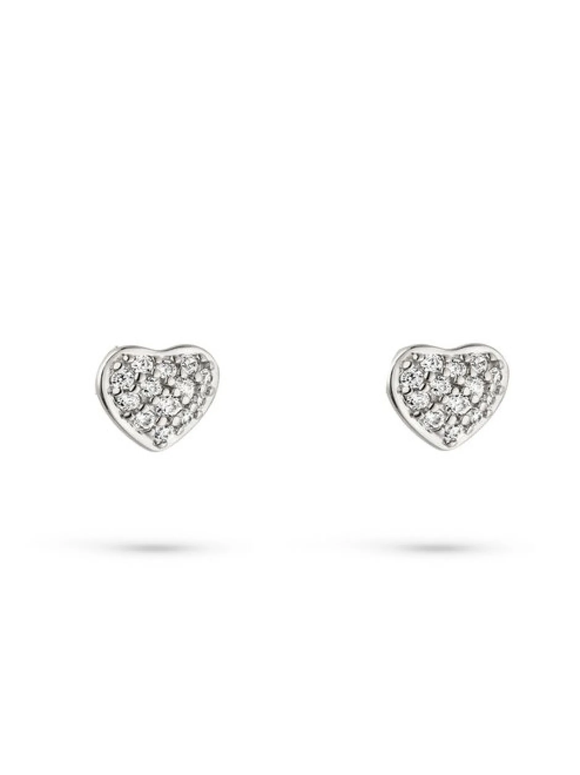 s.Oliver Mädchen Ohrstecker - Heart in silber weiß