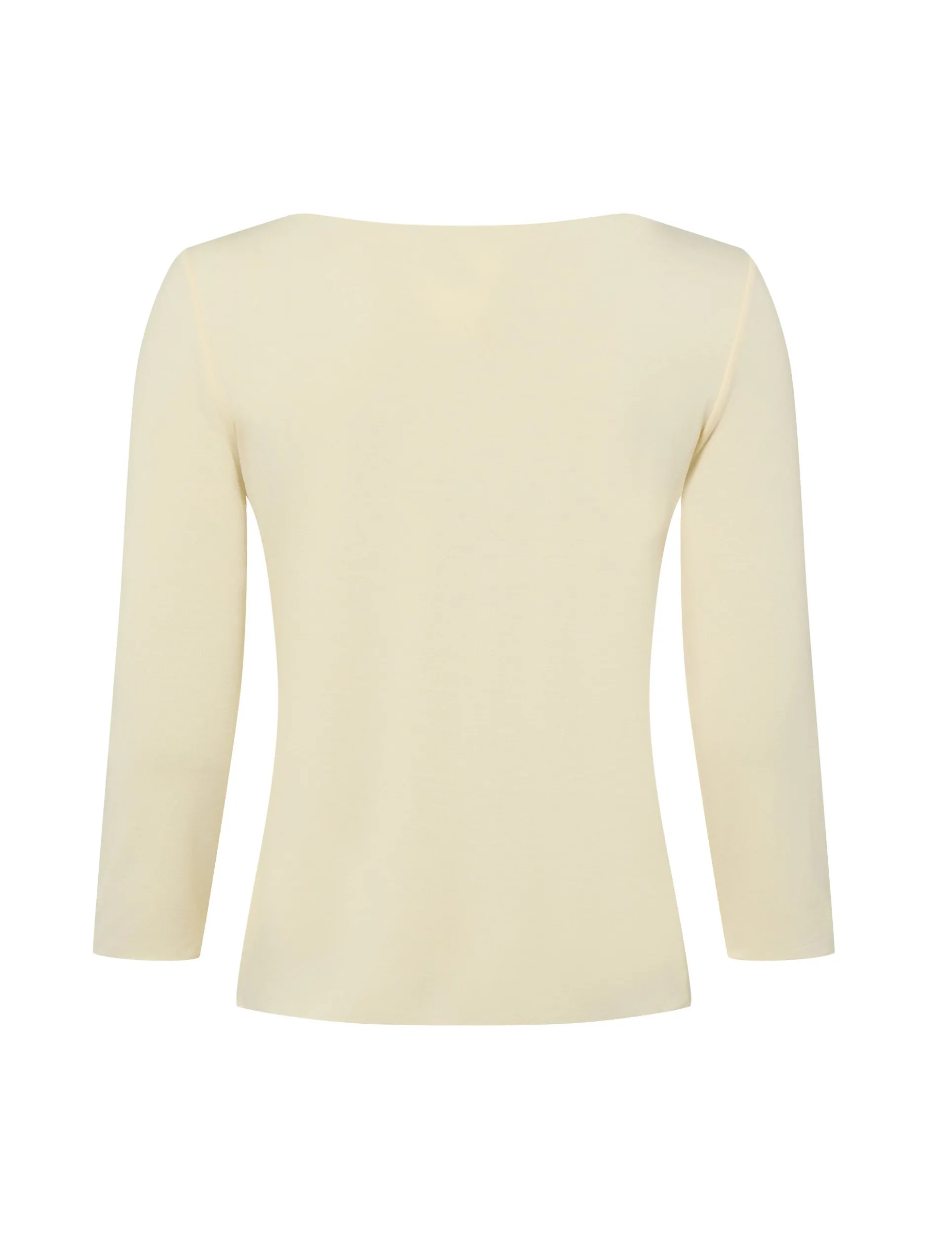 Someday Damen Langarmshirt in ecru - Ausschnitt: U-Boot
