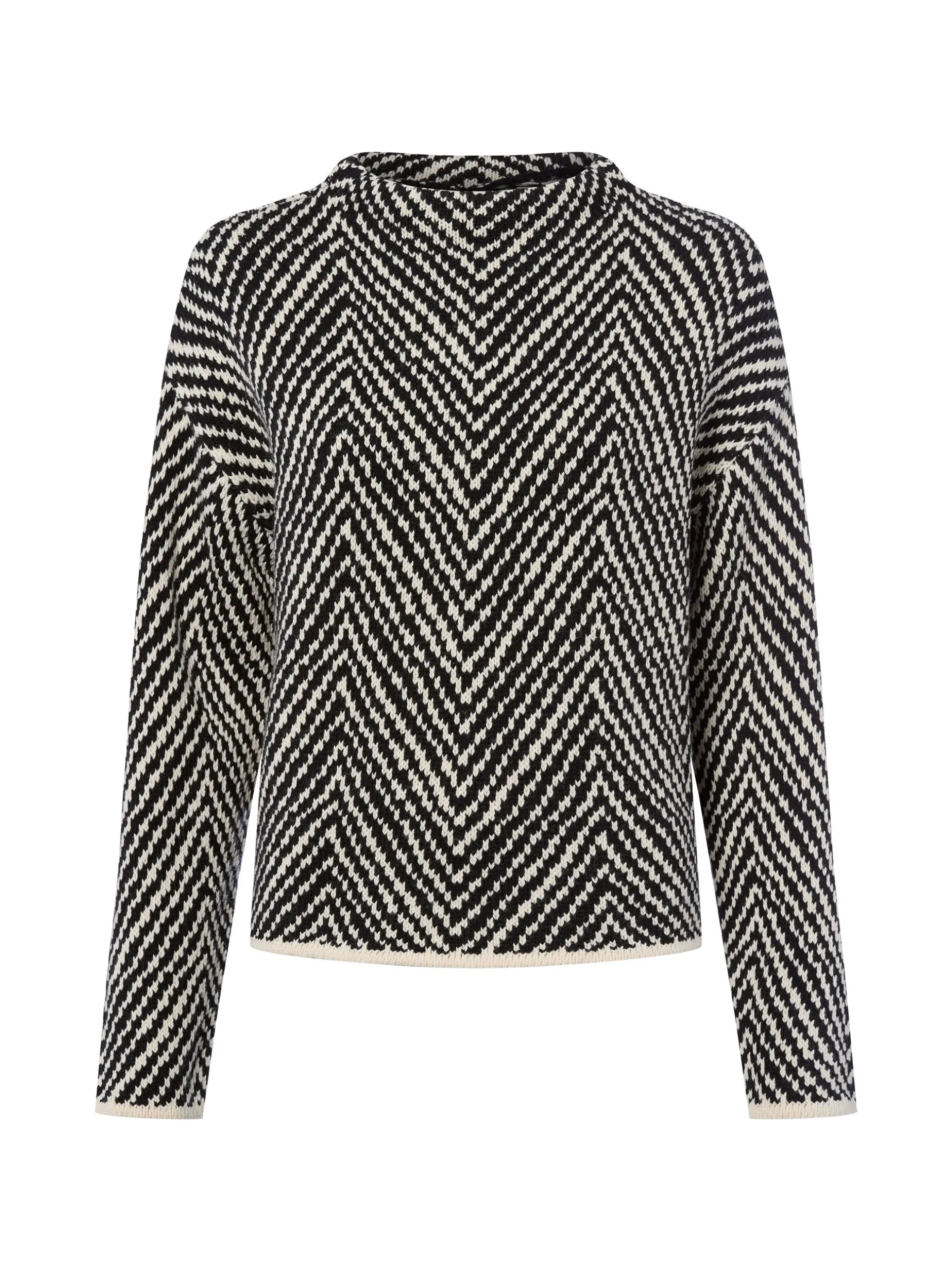 Someday Damen Strickpullover - Tevelyn in schwarz ecru