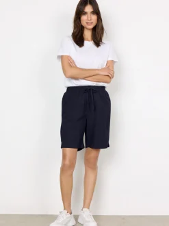 soyaconcept® Damen Bermuda in marine - Länge: kurz