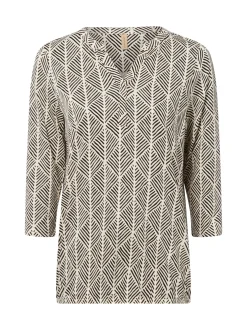 soyaconcept® Damen Blusenshirt - SC-Felicity in beige schwarz