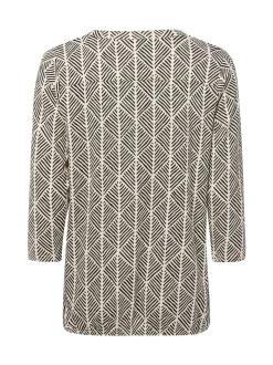 soyaconcept® Damen Blusenshirt - SC-Felicity in beige schwarz