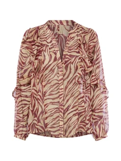 soyaconcept® Damen Blusenshirt - Valborg in beige bordeaux