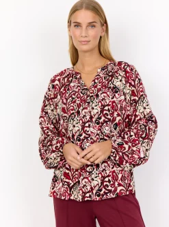 soyaconcept® Damen Bluse - Vava in rot sand