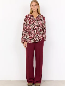 soyaconcept® Damen Bluse - Vava in rot sand