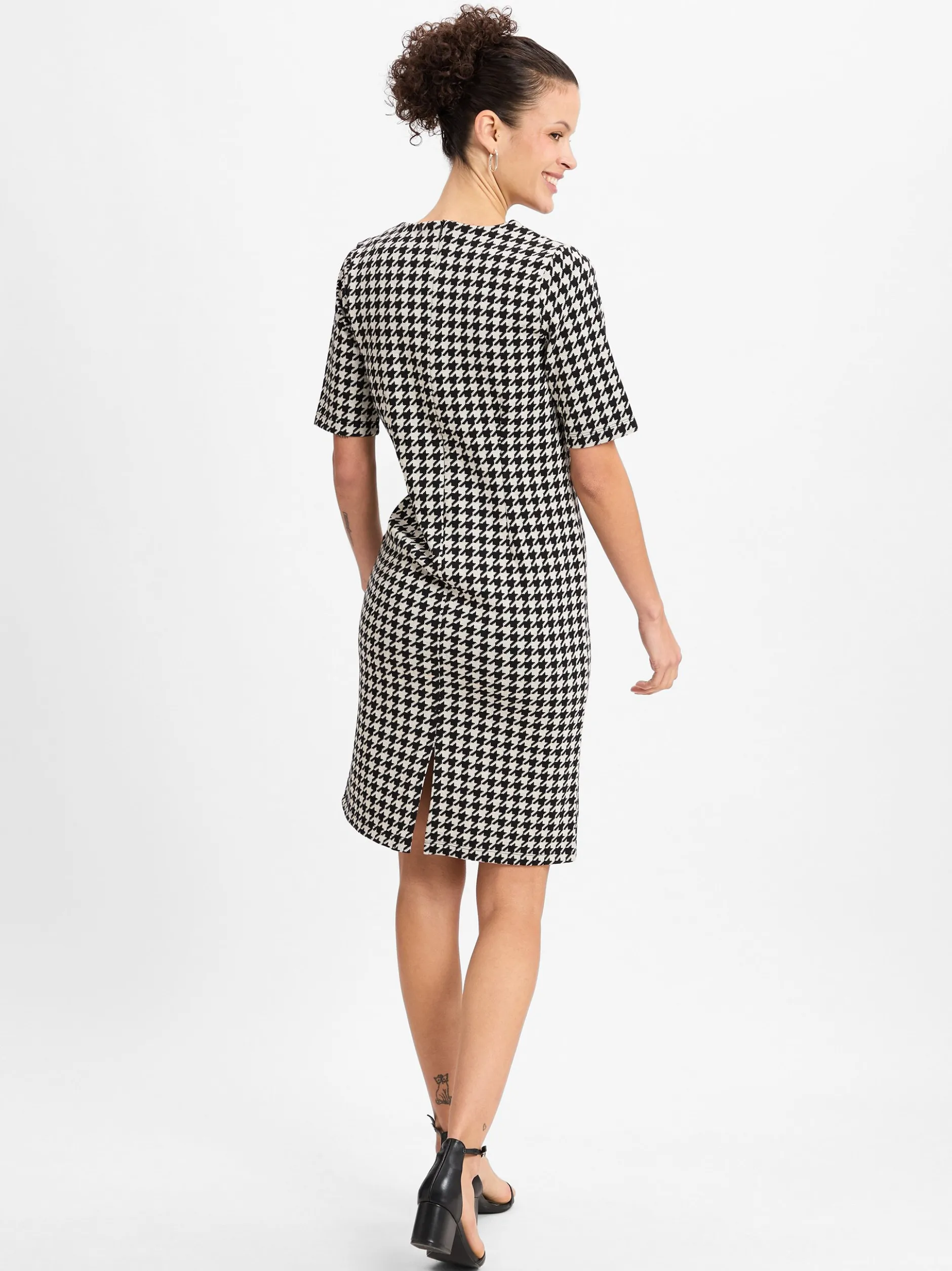 soyaconcept® Damen Freizeitkleid - SC-IDINA 3 in ecru schwarz