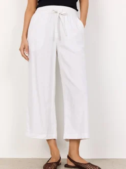 soyaconcept® Damen Hose mit Leinen-Anteil - SC-Ina in weiß