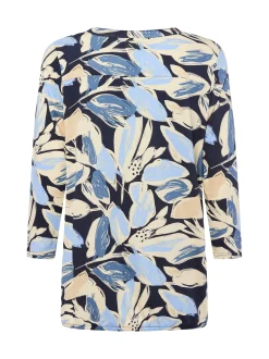 soyaconcept® Damen Langarmshirt - Felicity in hellblau beige