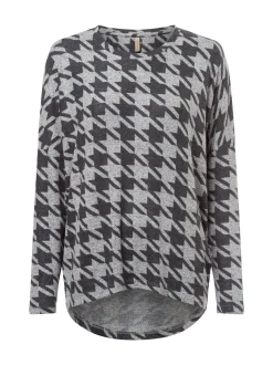 soyaconcept® Damen Langarmshirt - Biara in schwarz grau