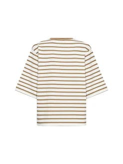 soyaconcept® Damen T-Shirt in braun weiß