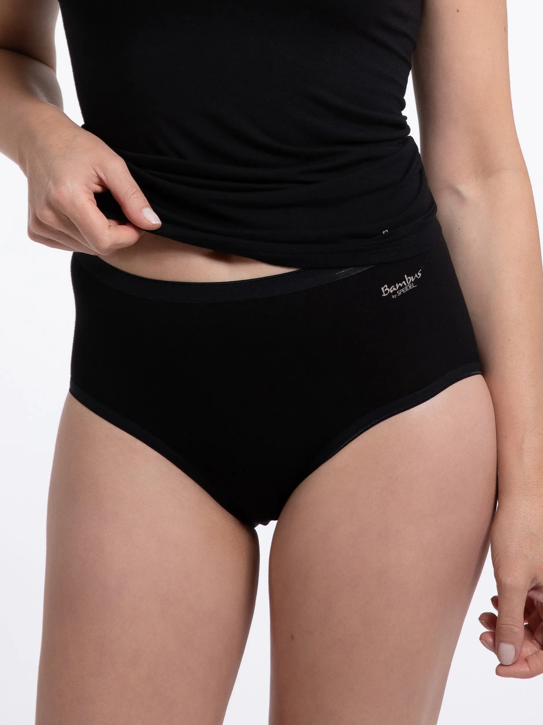 SPEIDEL Damen Midi Slip - 5er-Pack Bambus in schwarz