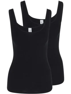 SPEIDEL Damen Unterhemd - 2er Pack bio.cotton in schwarz