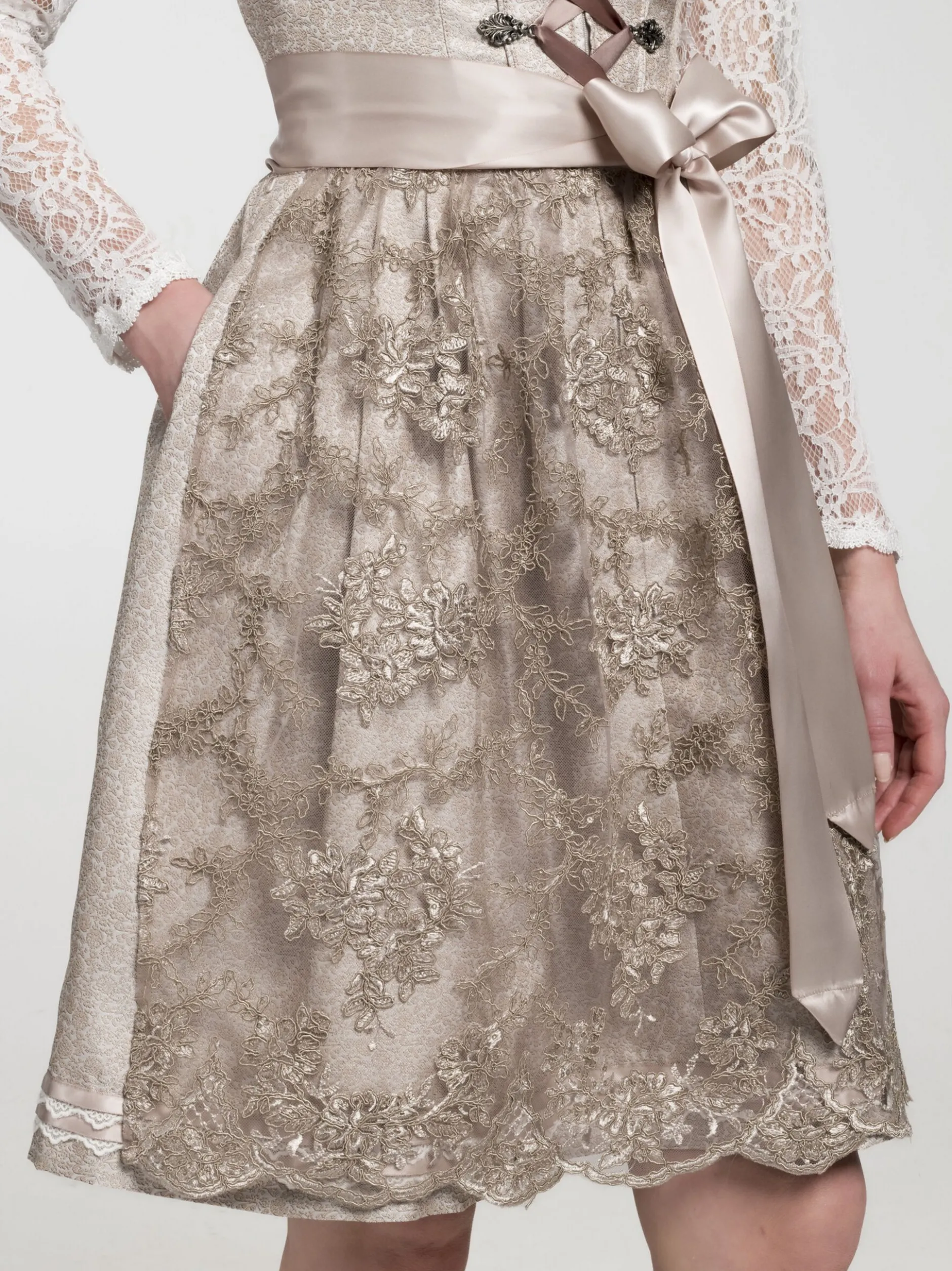 Spieth & Wenksy Damen Dirndl - Bari in taupe