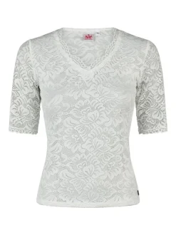 Spieth & Wenksy Damen Dirndlbluse - Arktis in weiß