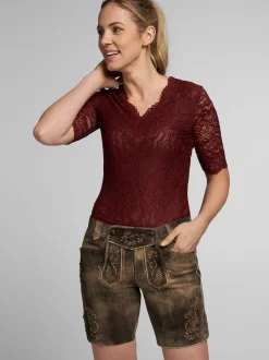 Spieth & Wenksy Damen Dirndlbluse - Arktis in rot