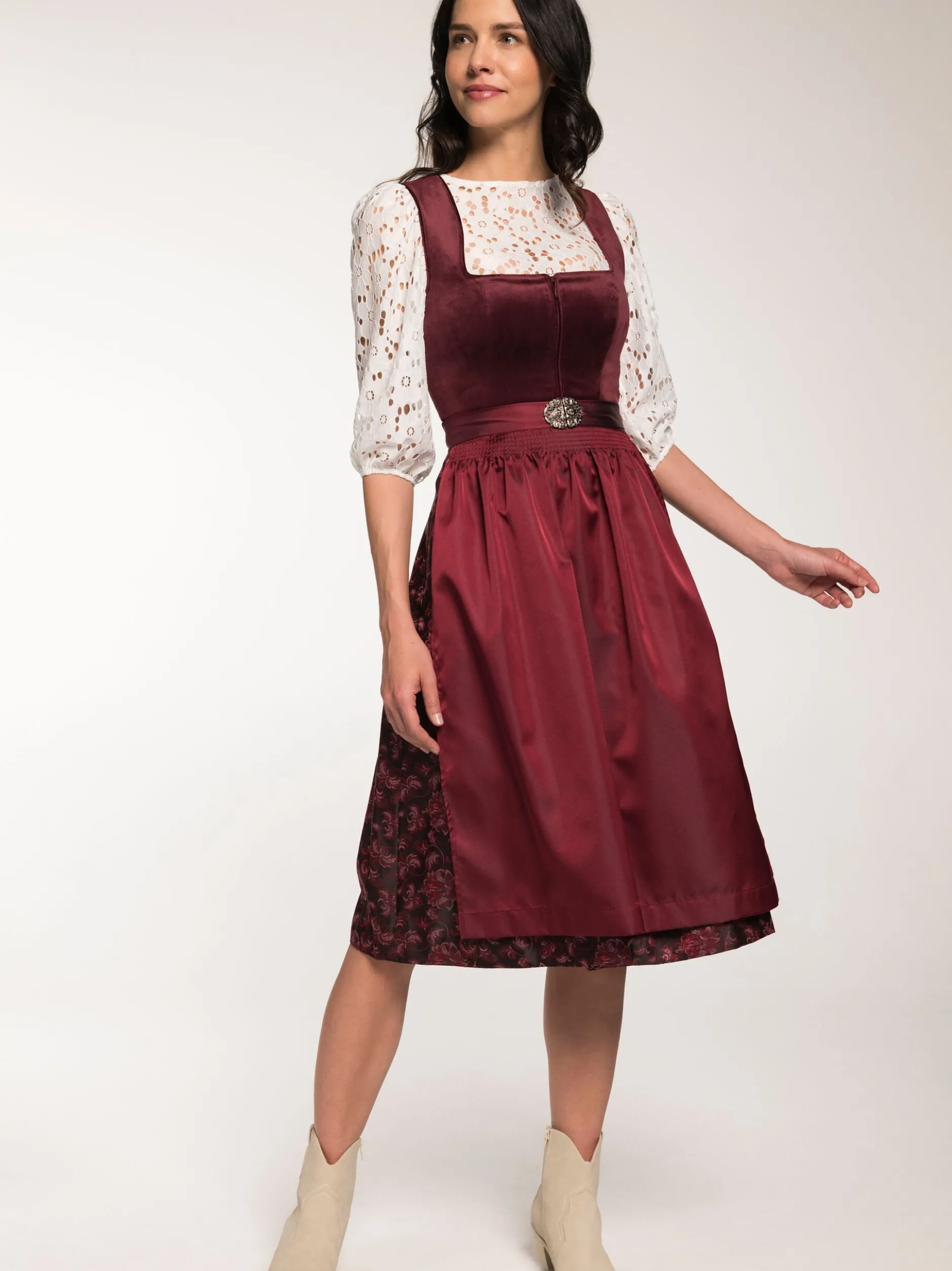 Spieth & Wenksy Damen Dirndl - Genua in rot