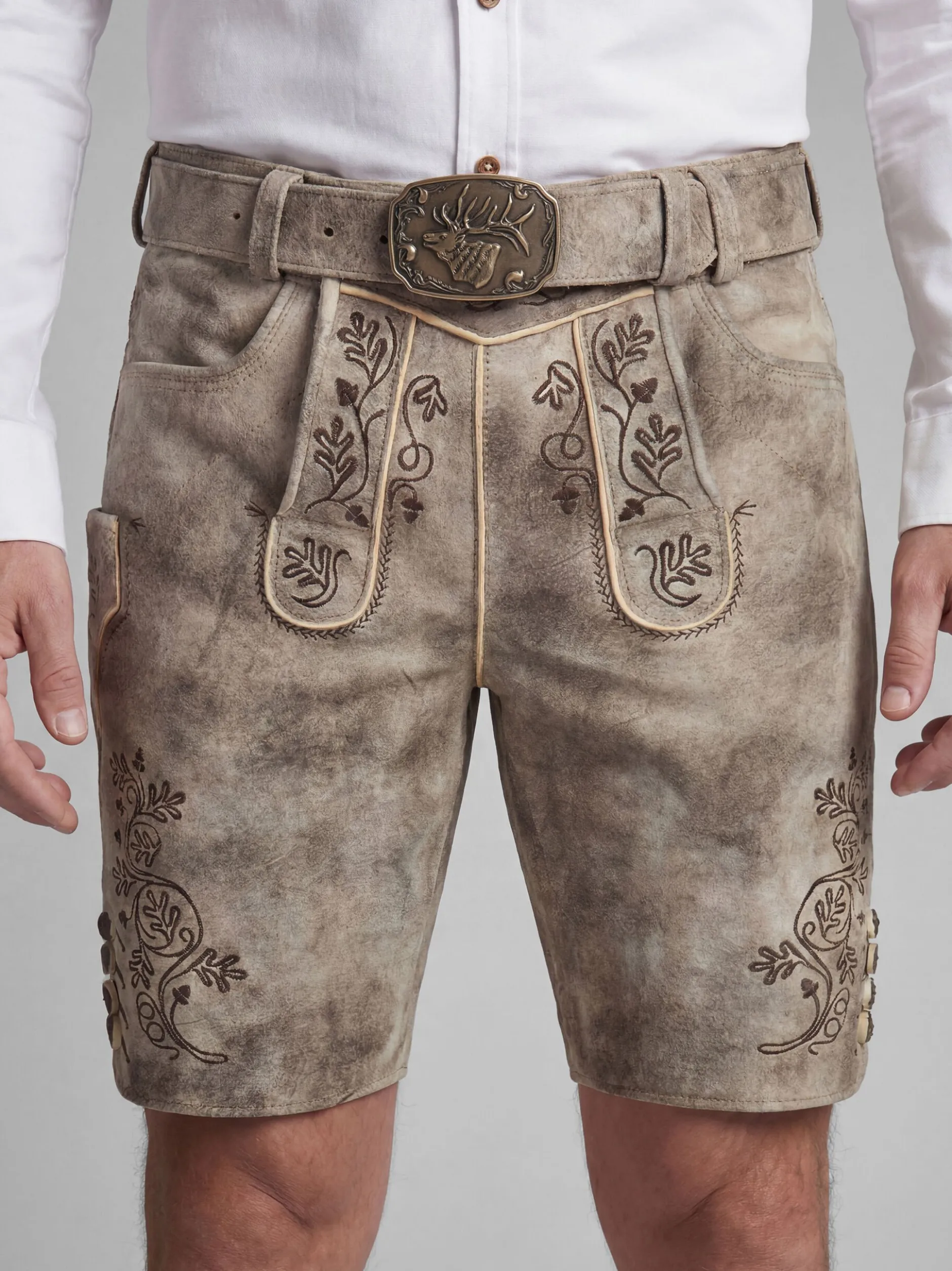 Spieth & Wenksy Herren Lederhose - Kerschwanger in beige braun