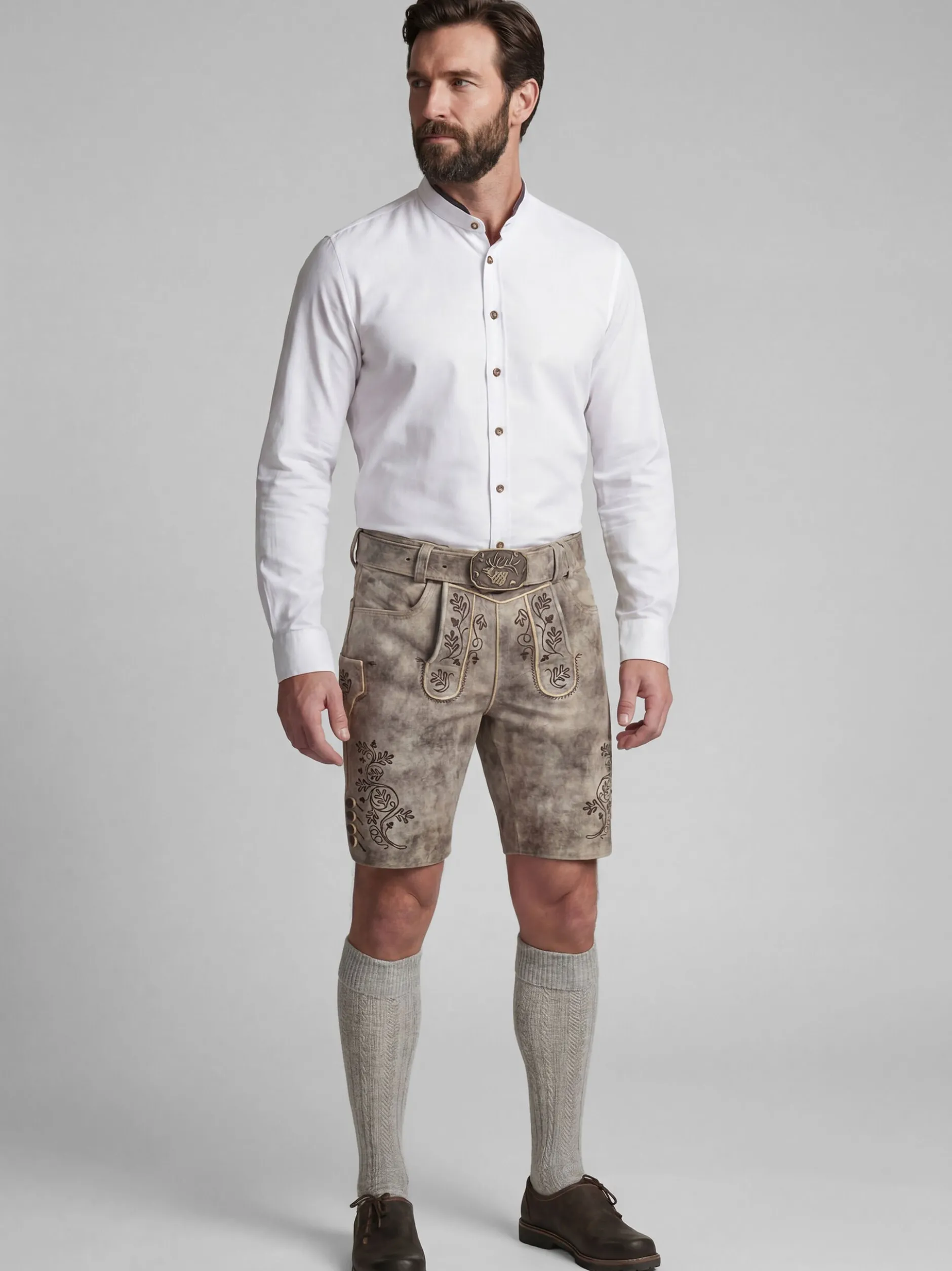 Spieth & Wenksy Herren Lederhose - Kerschwanger in beige braun