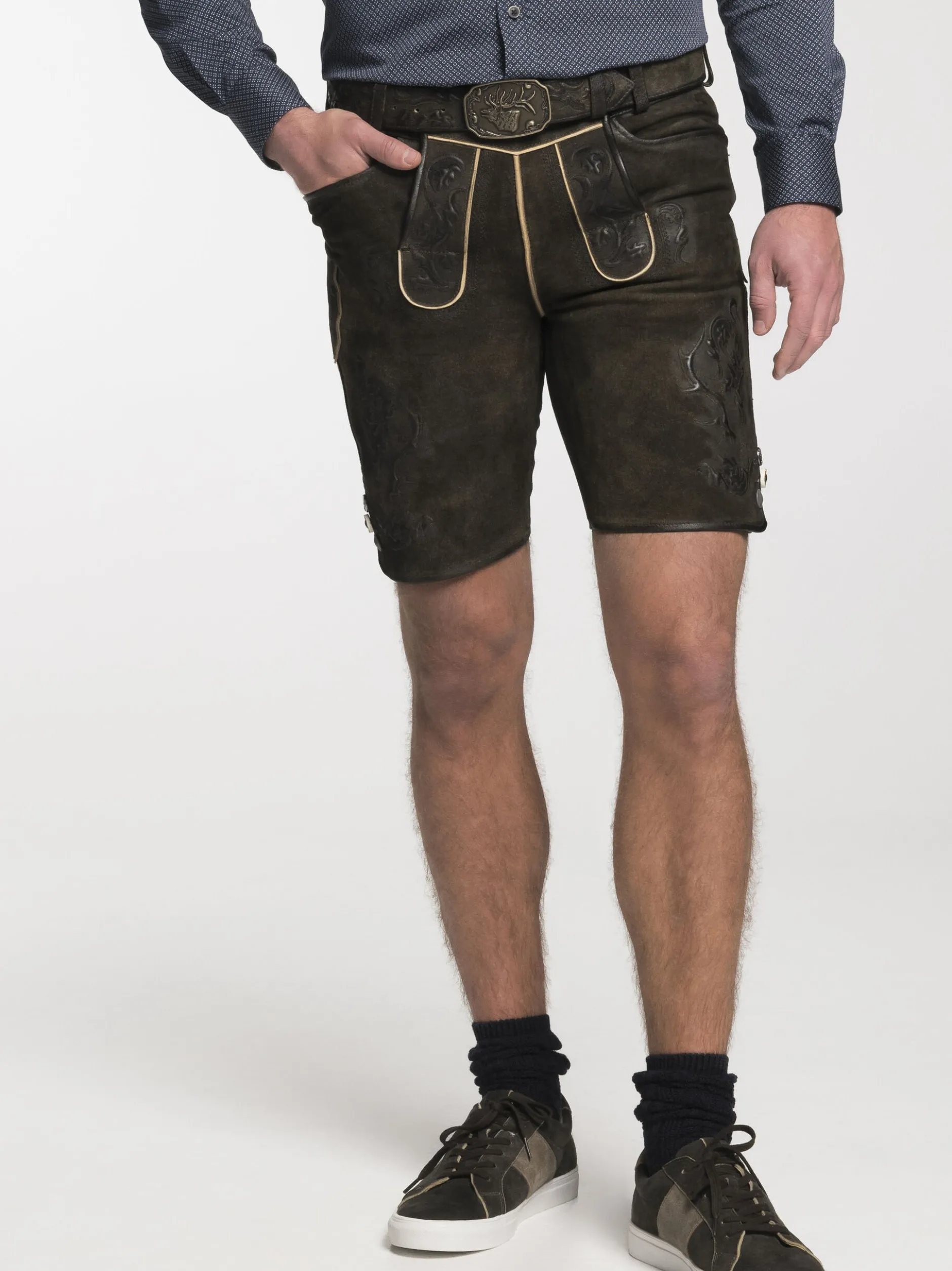 Spieth & Wenksy Herren Lederhose - Diablo in braun