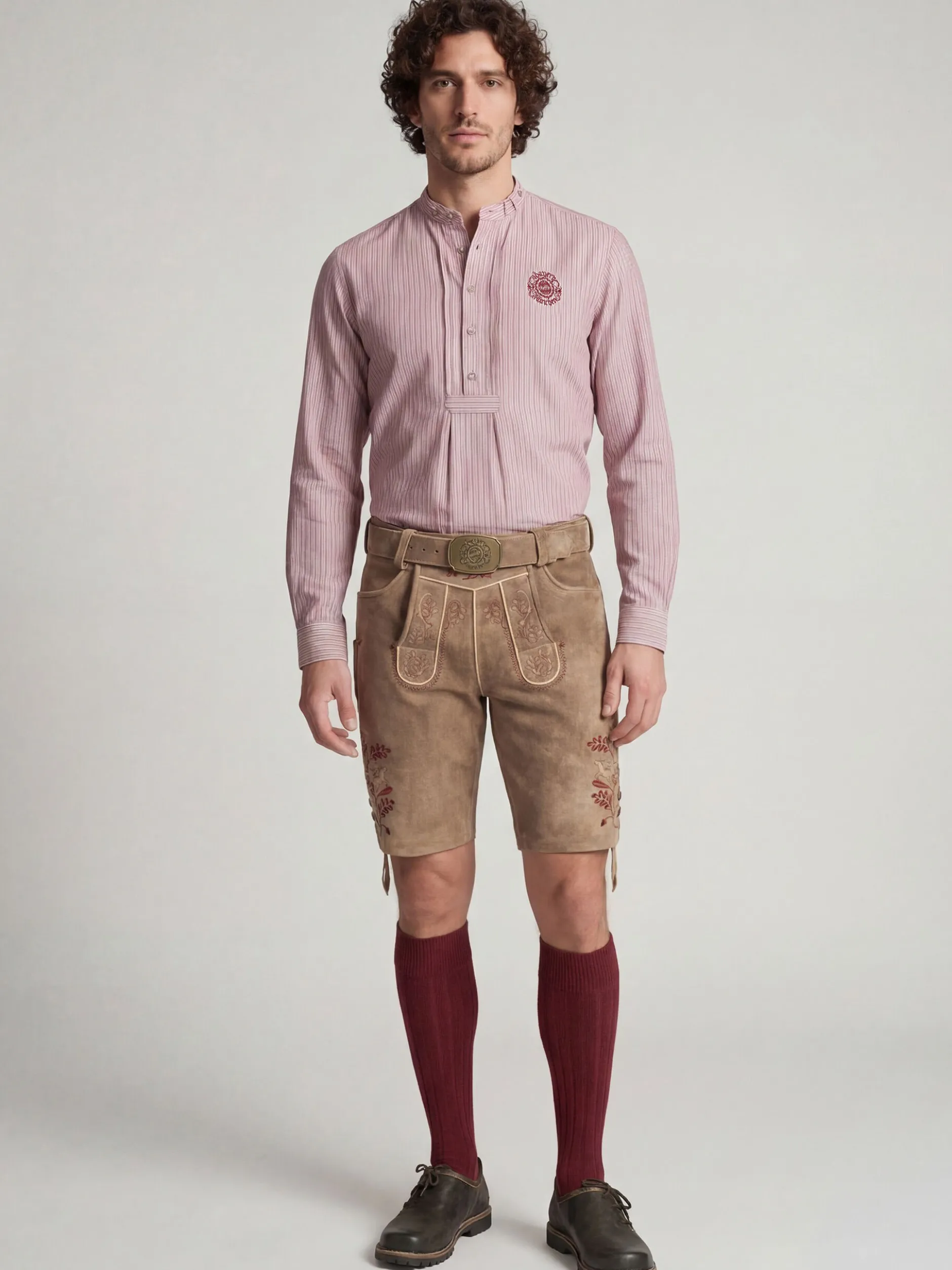 Spieth & Wenksy Herren Lederhose - Hochburg in braun