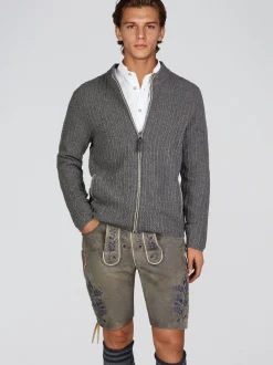 Spieth & Wenksy Herren Strickjacke - Hagen in anthrazit