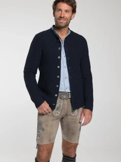 Spieth & Wenksy Herren Trachtenstrickjacke - Gent in blau