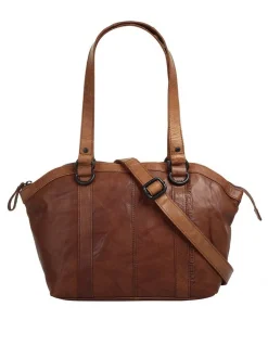 Spikes & Sparrow Damen Handtasche in cognac