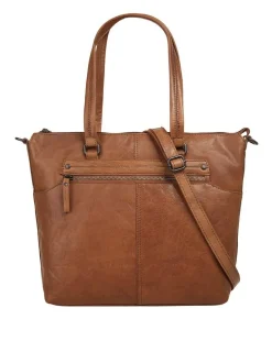 Spikes & Sparrow Damen Shopper in cognac