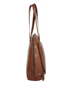 Spikes & Sparrow Damen Shopper in cognac