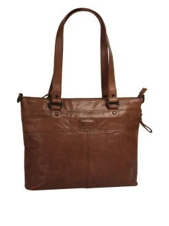 Spikes & Sparrow Damen Shopper in cognac