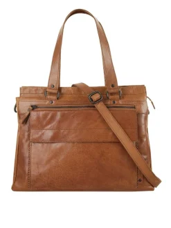 Spikes & Sparrow Damen Shopper in cognac