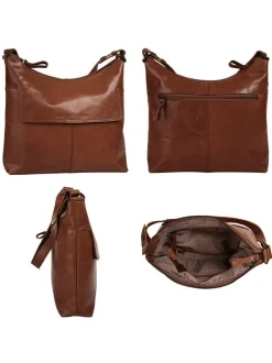 Spikes & Sparrow Damen Umhängetasche in cognac