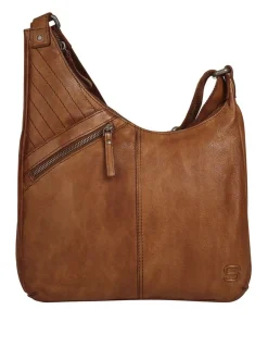Spikes & Sparrow Damen Umhängetasche in cognac