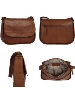 Spikes & Sparrow Damen Umhängetasche in cognac